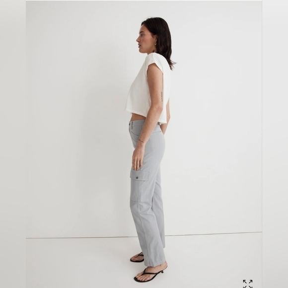 Madewell '90s Straight Cargo Pant Solstice Gray High Rise- Size 28 - Picture 5 of 5